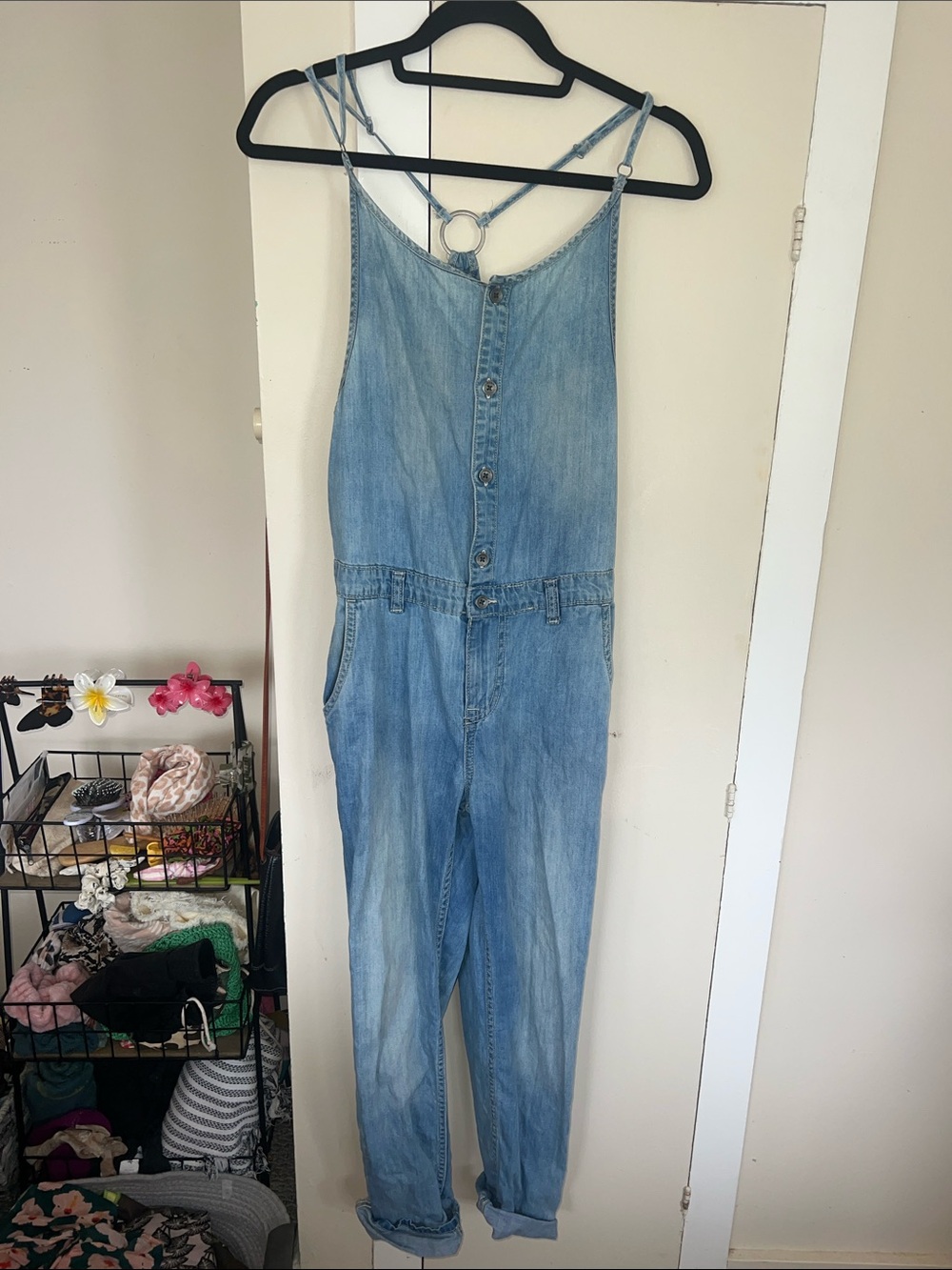 Roxy wave Light Blue Denim Jumpsuit